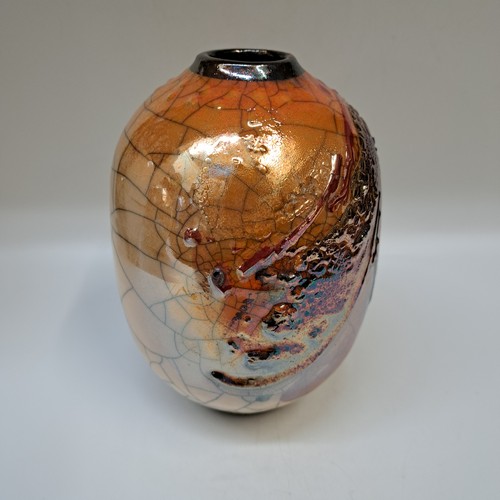 #251253 Vase Raku, Three-Times Fired $32 at Hunter Wolff Gallery